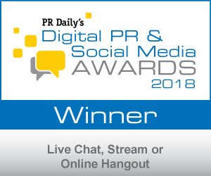 Live Chat, Stream or Hangout - https://s41078.pcdn.co/wp-content/uploads/2018/11/PRDigital18_badge_win_liveChat.jpg