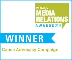 Best Cause Advocacy Campaign - https://s41078.pcdn.co/wp-content/uploads/2018/11/medRel16_badge_winner_cause.jpg