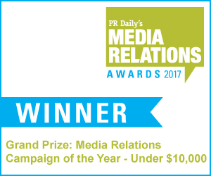 Grand Prize: Media Relations Campaign of the Year (Under $10,000) - https://s41078.pcdn.co/wp-content/uploads/2018/11/medRel17_badge_winner_GPunder10.jpg